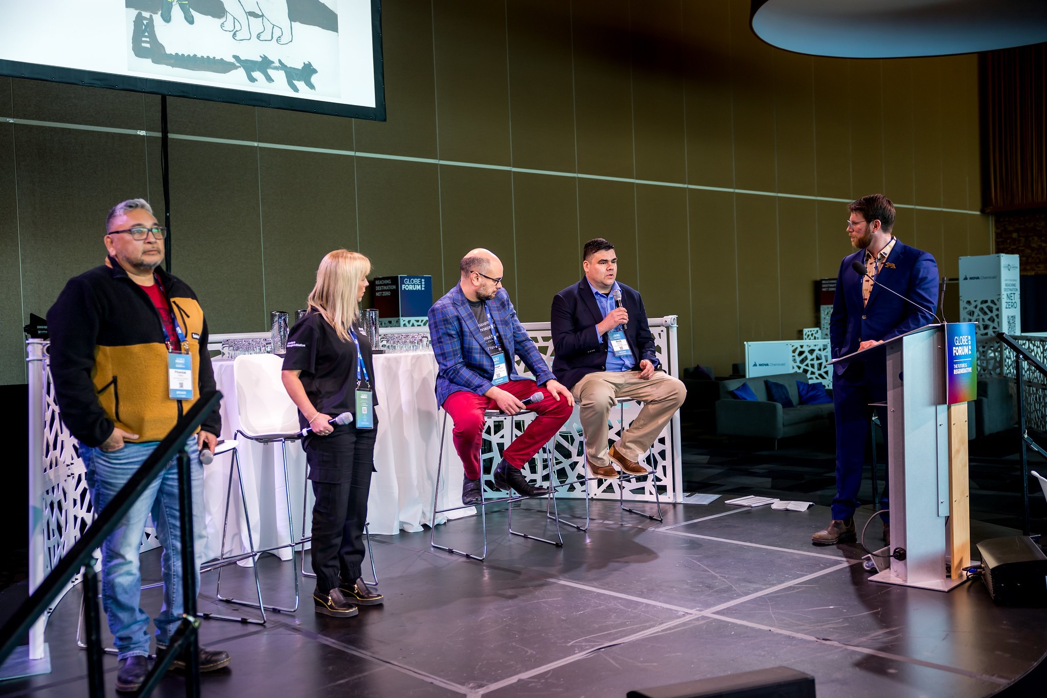 CanNor staff and NFIC participants do their presentation at the Globe Forum